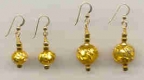 Gold "Paint Drip" Earrings, 2 Sizes